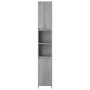 Armario de baño madera contrachapada gris Sonoma 30x30x183,5 cm de vidaXL, Muebles de baño - Ref: Foro24-815109, Precio: 75,81 €