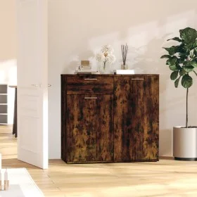 Smoked oak plywood sideboard 80x36x75 cm by vidaXL, Sideboards - Ref: Foro24-815489, Price: 68,39 €, Discount: %