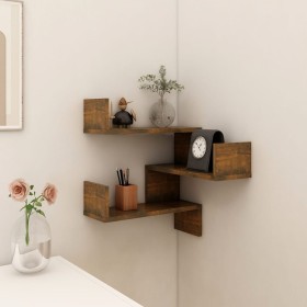 Eckwandregal Räuchereiche 40x40x50 cm von vidaXL, Regale und Regale - Ref: Foro24-815204, Preis: 24,65 €, Rabatt: %