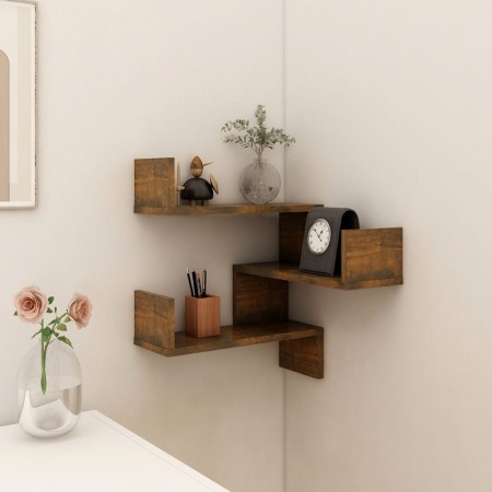 Corner wall shelf smoked oak 40x40x50 cm by vidaXL, Shelves and shelves - Ref: Foro24-815204, Price: 24,62 €, Discount: %
