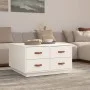 Couchtisch aus massivem weißem Kiefernholz, 80 x 80 x 45 cm von vidaXL, Couchtisch - Ref: Foro24-821518, Preis: 127,78 €, Rab...