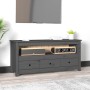 TV-Schrank aus massivem Kiefernholz, grau, 114 x 35 x 52 cm von vidaXL, TV-Möbel - Ref: Foro24-821504, Preis: 117,36 €, Rabat...
