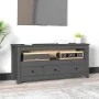 TV-Schrank aus massivem Kiefernholz, grau, 114 x 35 x 52 cm von vidaXL, TV-Möbel - Ref: Foro24-821504, Preis: 115,83 €, Rabat...