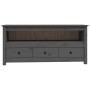 TV-Schrank aus massivem Kiefernholz, grau, 114 x 35 x 52 cm von vidaXL, TV-Möbel - Ref: Foro24-821504, Preis: 117,36 €, Rabat...