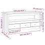 TV-Schrank aus massivem Kiefernholz, grau, 114 x 35 x 52 cm von vidaXL, TV-Möbel - Ref: Foro24-821504, Preis: 117,36 €, Rabat...