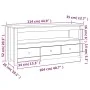 TV-Schrank aus massivem Kiefernholz, grau, 114 x 35 x 52 cm von vidaXL, TV-Möbel - Ref: Foro24-821504, Preis: 115,83 €, Rabat...