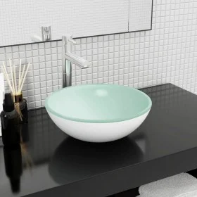 Waschbecken aus gehärtetem Glas weiß 35x12 cm von vidaXL, Sinkt - Ref: Foro24-345252, Preis: 41,04 €, Rabatt: %
