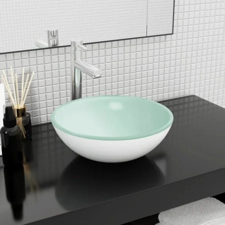 Waschbecken aus gehärtetem Glas weiß 35x12 cm von vidaXL, Sinkt - Ref: Foro24-345252, Preis: 41,04 €, Rabatt: %