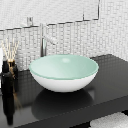 Waschbecken aus gehärtetem Glas weiß 35x12 cm von vidaXL, Sinkt - Ref: Foro24-345252, Preis: 43,51 €, Rabatt: %