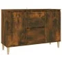 Smoked oak engineered wood sideboard 101x35x70 cm by vidaXL, Sideboards - Ref: Foro24-815162, Price: 86,64 €, Discount: %