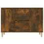 Smoked oak engineered wood sideboard 101x35x70 cm by vidaXL, Sideboards - Ref: Foro24-815162, Price: 86,64 €, Discount: %