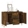 Smoked oak engineered wood sideboard 101x35x70 cm by vidaXL, Sideboards - Ref: Foro24-815162, Price: 86,64 €, Discount: %