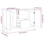 Aparador madera de ingeniería roble ahumado 101x35x70 cm de vidaXL, Aparadores - Ref: Foro24-815162, Precio: 89,94 €, Descuen...