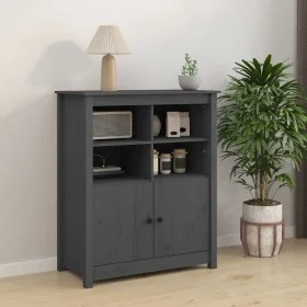 Sideboard aus massivem Kiefernholz grau 83x41,5x100 cm von vidaXL, Sideboards - Ref: Foro24-821514, Preis: 152,85 €, Rabatt: %