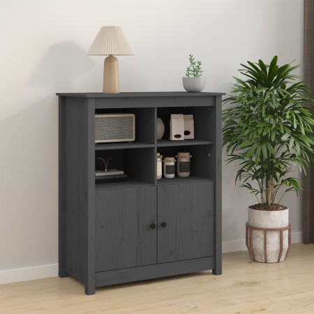 Solid gray pine wood sideboard 83x41.5x100 cm by vidaXL, Sideboards - Ref: Foro24-821514, Price: 154,84 €, Discount: %
