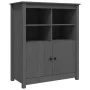 Sideboard aus massivem Kiefernholz grau 83x41,5x100 cm von vidaXL, Sideboards - Ref: Foro24-821514, Preis: 152,85 €, Rabatt: %