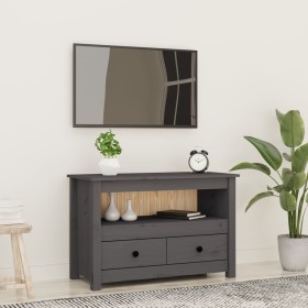 Gray pine solid wood TV cabinet 79x35x52 cm by vidaXL, TV Furniture - Ref: Foro24-821499, Price: 91,15 €, Discount: %