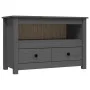 TV-Schrank aus massivem Kiefernholz, grau, 79 x 35 x 52 cm von vidaXL, TV-Möbel - Ref: Foro24-821499, Preis: 89,99 €, Rabatt: %