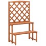 Soporte de plantas y enrejado madera de abeto 70x42x115 cm