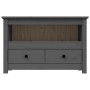 Mueble de TV de madera maciza de pino gris 79x35x52 cm de vidaXL, Muebles TV - Ref: Foro24-821499, Precio: 91,08 €, Descuento: %