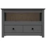 TV-Schrank aus massivem Kiefernholz, grau, 79 x 35 x 52 cm von vidaXL, TV-Möbel - Ref: Foro24-821499, Preis: 89,99 €, Rabatt: %