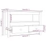 TV-Schrank aus massivem Kiefernholz, grau, 79 x 35 x 52 cm von vidaXL, TV-Möbel - Ref: Foro24-821499, Preis: 89,99 €, Rabatt: %