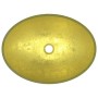 Lavabo de vidrio dorado 50x37x14 cm de vidaXL, Lavabos - Ref: Foro24-345261, Precio: 45,73 €, Descuento: %