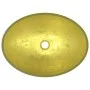 Lavabo de vidrio dorado 50x37x14 cm de vidaXL, Lavabos - Ref: Foro24-345261, Precio: 45,25 €, Descuento: %