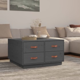 Couchtisch aus massivem grauem Kiefernholz, 80 x 80 x 45 cm von vidaXL, Couchtisch - Ref: Foro24-821519, Preis: 151,86 €, Rab...