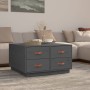 Solid gray pine wood coffee table 80x80x45 cm by vidaXL, Coffee table - Ref: Foro24-821519, Price: 151,86 €, Discount: %