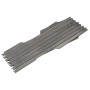Vallas enrejado 5 uds madera maciza de abeto gris 180x30 cm