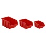 Set estantes taller 35 pzas polipropileno rojo y negro 77x39 cm
