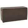 Brown polypropylene garden storage box 119x48x60 cm by vidaXL, Outdoor storage boxes - Ref: Foro24-152196, Price: 86,16 €, Di...