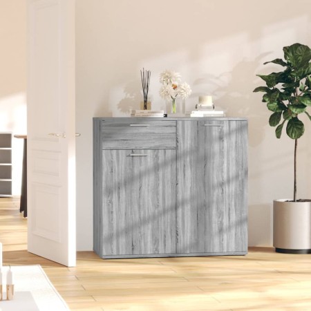 Aparador de madera contrachapada gris Sonoma 80x36x75 cm de vidaXL, Aparadores - Ref: Foro24-815490, Precio: 86,42 €, Descuen...