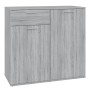 Aparador de madera contrachapada gris Sonoma 80x36x75 cm de vidaXL, Aparadores - Ref: Foro24-815490, Precio: 86,42 €, Descuen...