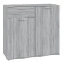 Aparador de madera contrachapada gris Sonoma 80x36x75 cm de vidaXL, Aparadores - Ref: Foro24-815490, Precio: 86,68 €, Descuen...