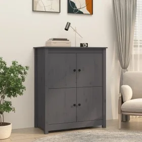 Sideboard aus massivem Kiefernholz grau 83x41,5x100 cm von vidaXL, Sideboards - Ref: Foro24-821509, Preis: 136,23 €, Rabatt: %