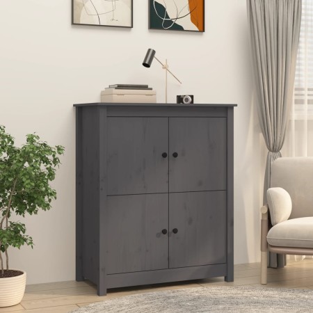 Sideboard aus massivem Kiefernholz grau 83x41,5x100 cm von vidaXL, Sideboards - Ref: Foro24-821509, Preis: 137,77 €, Rabatt: %