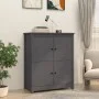 Sideboard aus massivem Kiefernholz grau 83x41,5x100 cm von vidaXL, Sideboards - Ref: Foro24-821509, Preis: 136,23 €, Rabatt: %