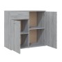 Aparador de madera contrachapada gris Sonoma 80x36x75 cm de vidaXL, Aparadores - Ref: Foro24-815490, Precio: 86,42 €, Descuen...