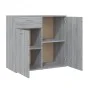 Aparador de madera contrachapada gris Sonoma 80x36x75 cm de vidaXL, Aparadores - Ref: Foro24-815490, Precio: 86,68 €, Descuen...