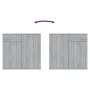 Aparador de madera contrachapada gris Sonoma 80x36x75 cm de vidaXL, Aparadores - Ref: Foro24-815490, Precio: 86,68 €, Descuen...