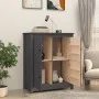 Sideboard aus massivem Kiefernholz grau 83x41,5x100 cm von vidaXL, Sideboards - Ref: Foro24-821509, Preis: 136,23 €, Rabatt: %