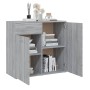 Aparador de madera contrachapada gris Sonoma 80x36x75 cm de vidaXL, Aparadores - Ref: Foro24-815490, Precio: 86,42 €, Descuen...