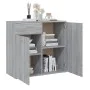 Aparador de madera contrachapada gris Sonoma 80x36x75 cm de vidaXL, Aparadores - Ref: Foro24-815490, Precio: 86,68 €, Descuen...