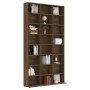 Oak brown plywood CD shelf 102x23x177.5 cm by vidaXL, CD and DVD storage - Ref: Foro24-815092, Price: 109,14 €, Discount: %