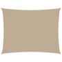 Toldo de vela rectangular tela Oxford beige 6x7 m