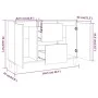 Sonoma graues Sideboard aus Holzwerkstoff, 101 x 35 x 70 cm von vidaXL, Sideboards - Ref: Foro24-815163, Preis: 101,17 €, Rab...