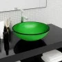 Green tempered glass sink 42x14 cm by vidaXL, Sinks - Ref: Foro24-345264, Price: 53,95 €, Discount: %