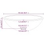 Grünes Waschbecken aus gehärtetem Glas 42x14 cm von vidaXL, Sinkt - Ref: Foro24-345264, Preis: 59,08 €, Rabatt: %